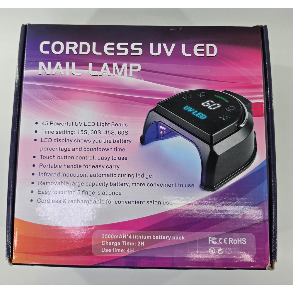 Gelpal Cordless UV LED Nail Lamp 80W Wireless Rechargeable Gel Dryer YHL-647-F0